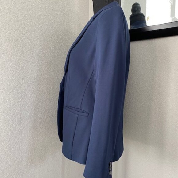 NWOT OLD NAVY Blue Stretch Knit Blazer Jacket Medium - Picture 4 of 12